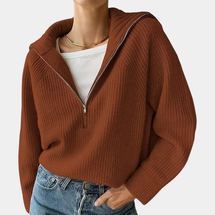 Olina – Le Top Tricoté Chic et Confortable pour l’Automne