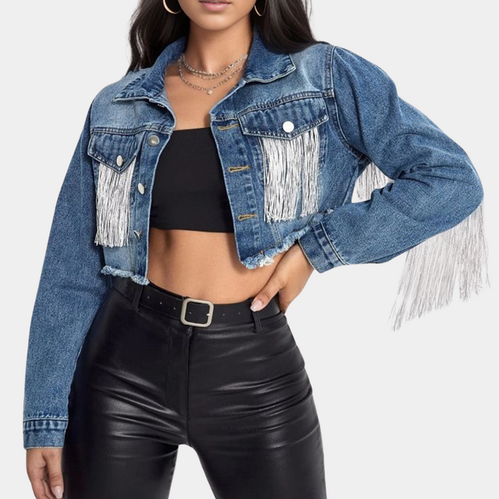 Lenore – Veste Rétro à Franges | L’Allure Bohème-Chic