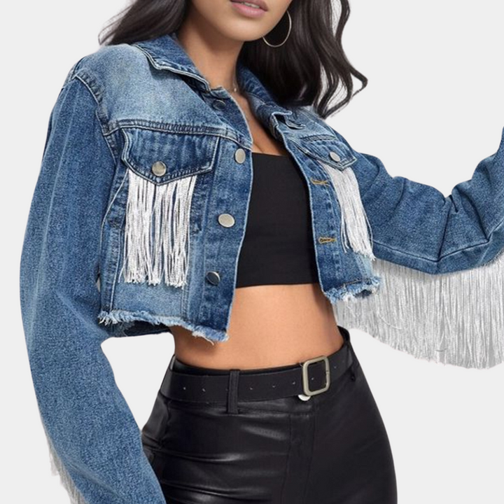 Lenore – Veste Rétro à Franges | L’Allure Bohème-Chic