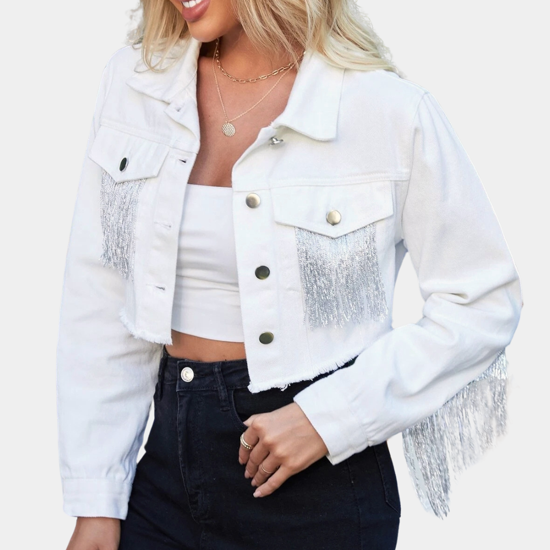 Lenore – Veste Rétro à Franges | L’Allure Bohème-Chic