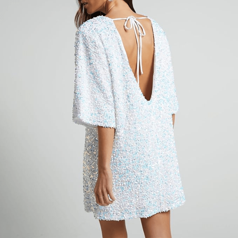 Cécilia | Robe Courte à Paillettes Femme | Soirée ou Fête - Looksy