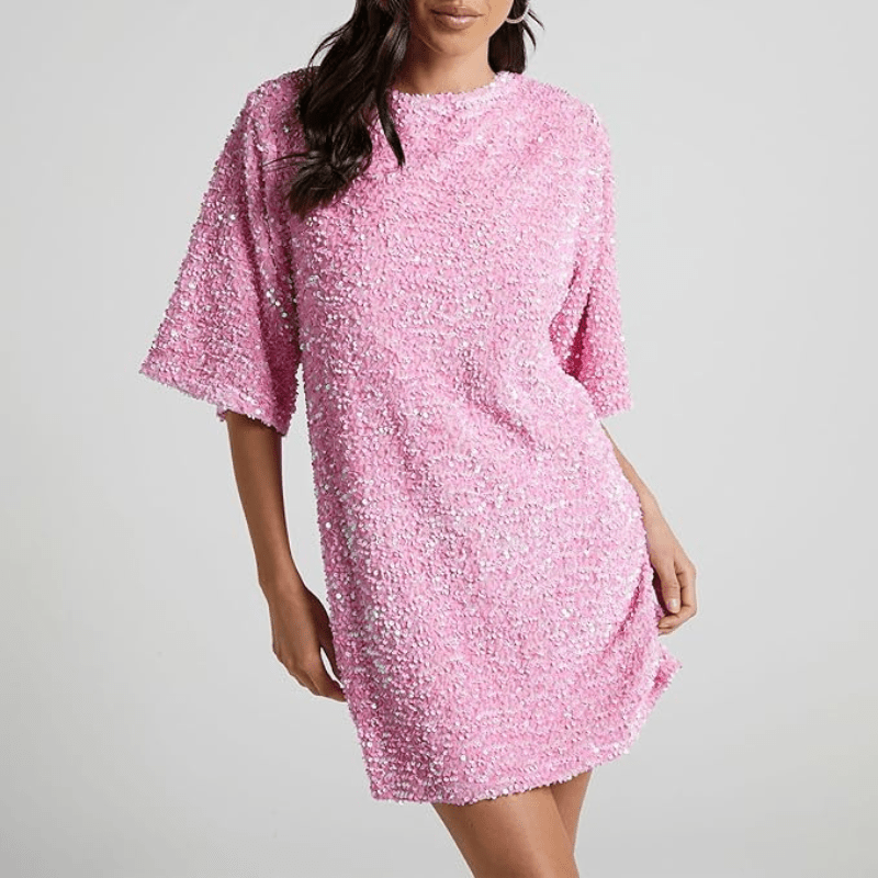 Cécilia | Robe Courte à Paillettes Femme | Soirée ou Fête - Looksy