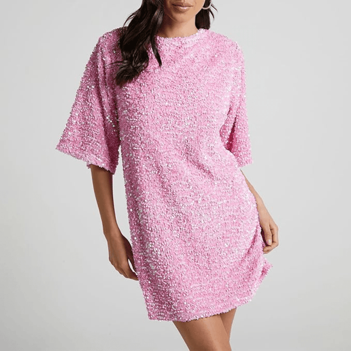 Cécilia | Robe Courte à Paillettes Femme | Soirée ou Fête - Looksy