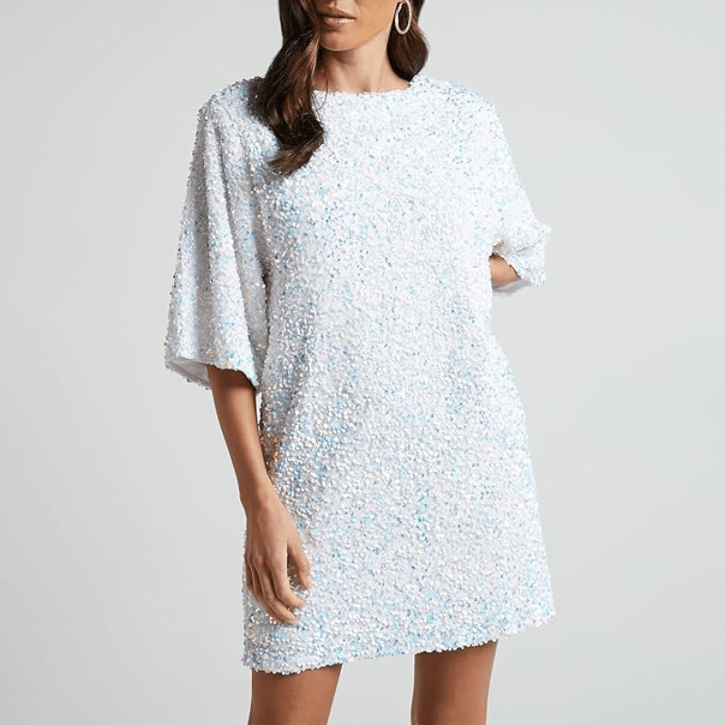 Cécilia | Robe Courte à Paillettes Femme | Soirée ou Fête - Looksy