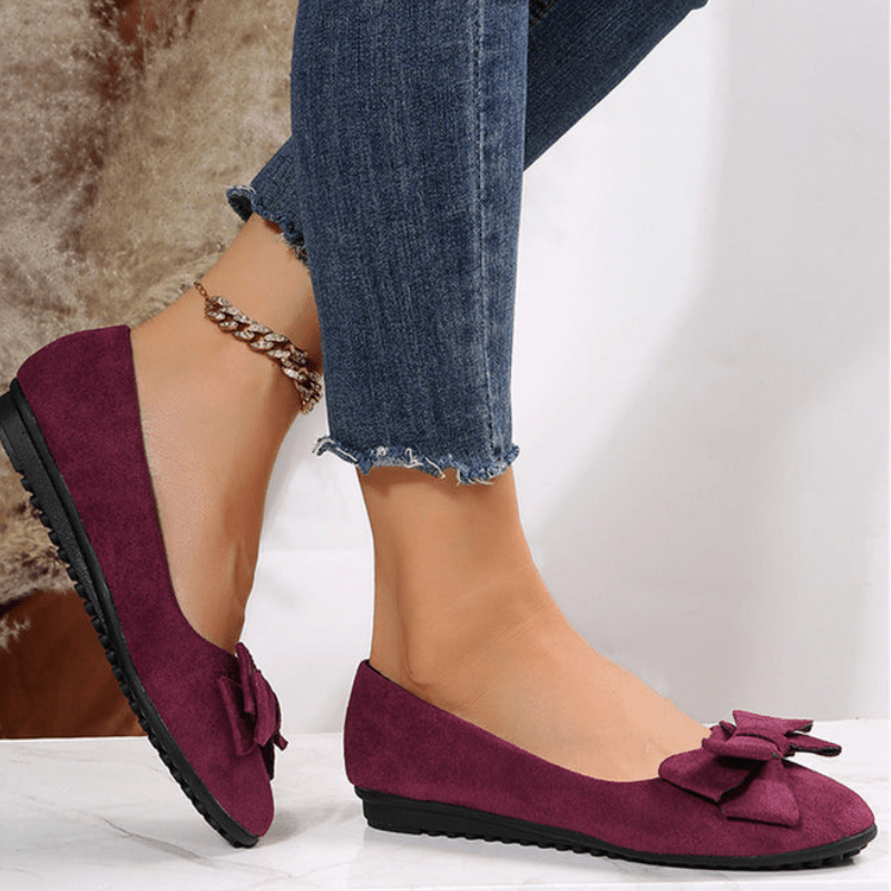 Ceres | Chaussures Élégantes et Confortables Avec Détail Nœud Pour Femme | Plates - Looksy