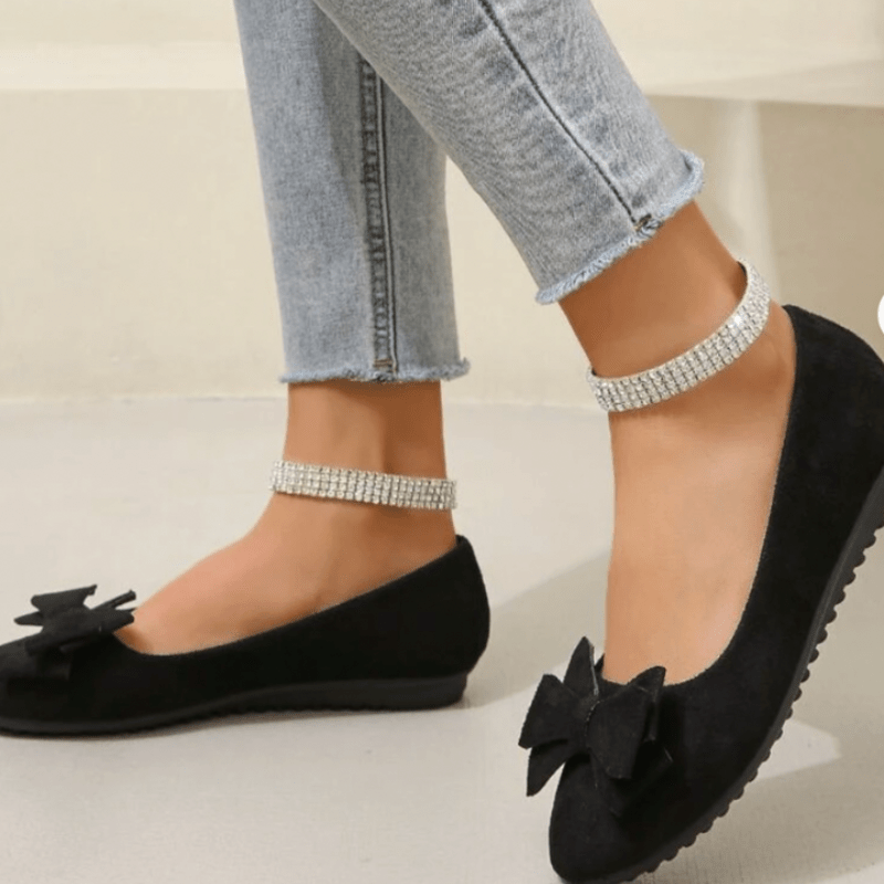 Ceres | Chaussures Élégantes et Confortables Avec Détail Nœud Pour Femme | Plates - Looksy