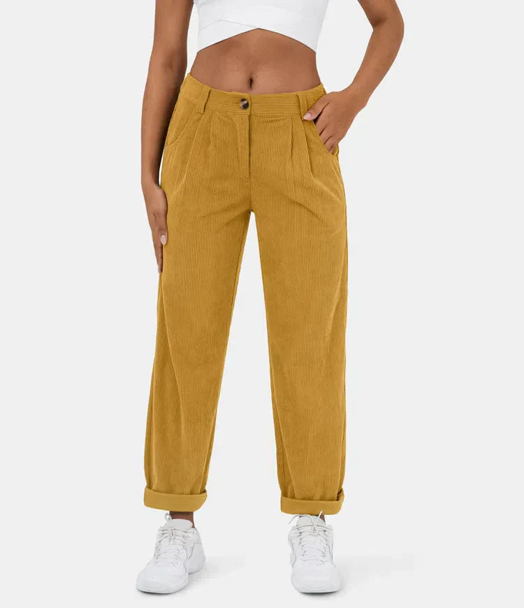 Nadia – Pantalon en velours côtelé femme | Vintage chic et confort absolu