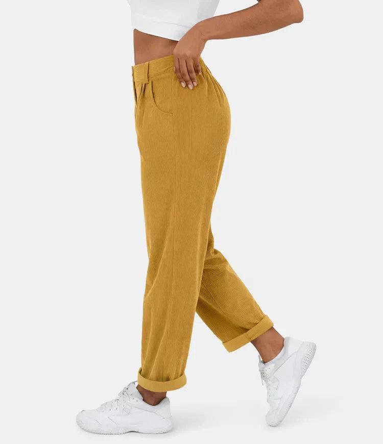 Nadia – Pantalon en velours côtelé femme | Vintage chic et confort absolu
