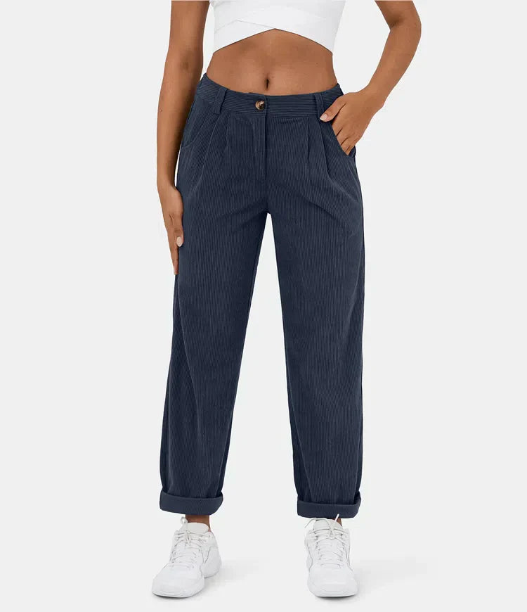 Nadia – Pantalon en velours côtelé femme | Vintage chic et confort absolu