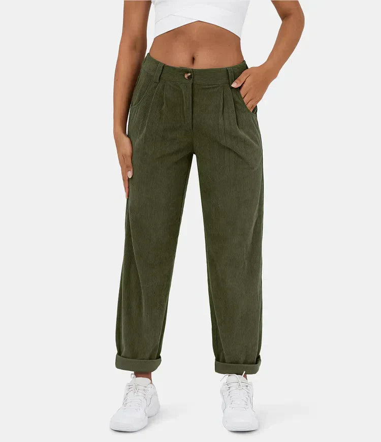 Nadia – Pantalon en velours côtelé femme | Vintage chic et confort absolu