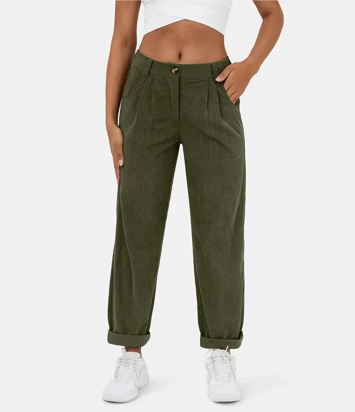Nadia – Pantalon en velours côtelé femme | Vintage chic et confort absolu