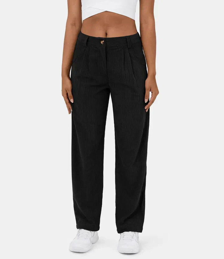 Nadia – Pantalon en velours côtelé femme | Vintage chic et confort absolu