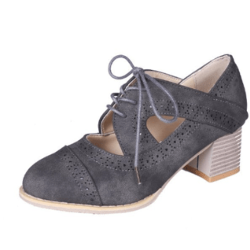 Claudette | Chaussures À Lacets Inspirées Du Style Vintage Pour Femme | Talons - Looksy