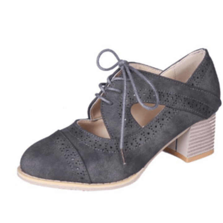 Claudette | Chaussures À Lacets Inspirées Du Style Vintage Pour Femme | Talons - Looksy