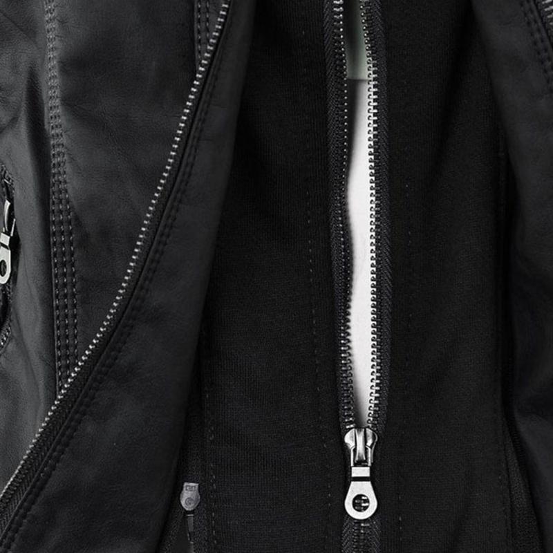 Veste de moto élégante pour femme en cuir