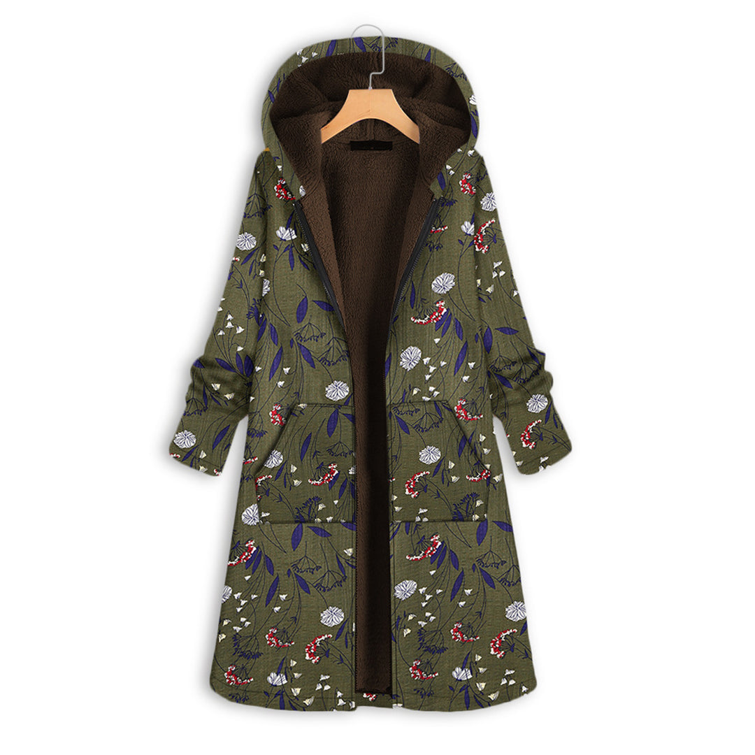 Ava manteau long femme à capuche – chaud, élégant et confortable