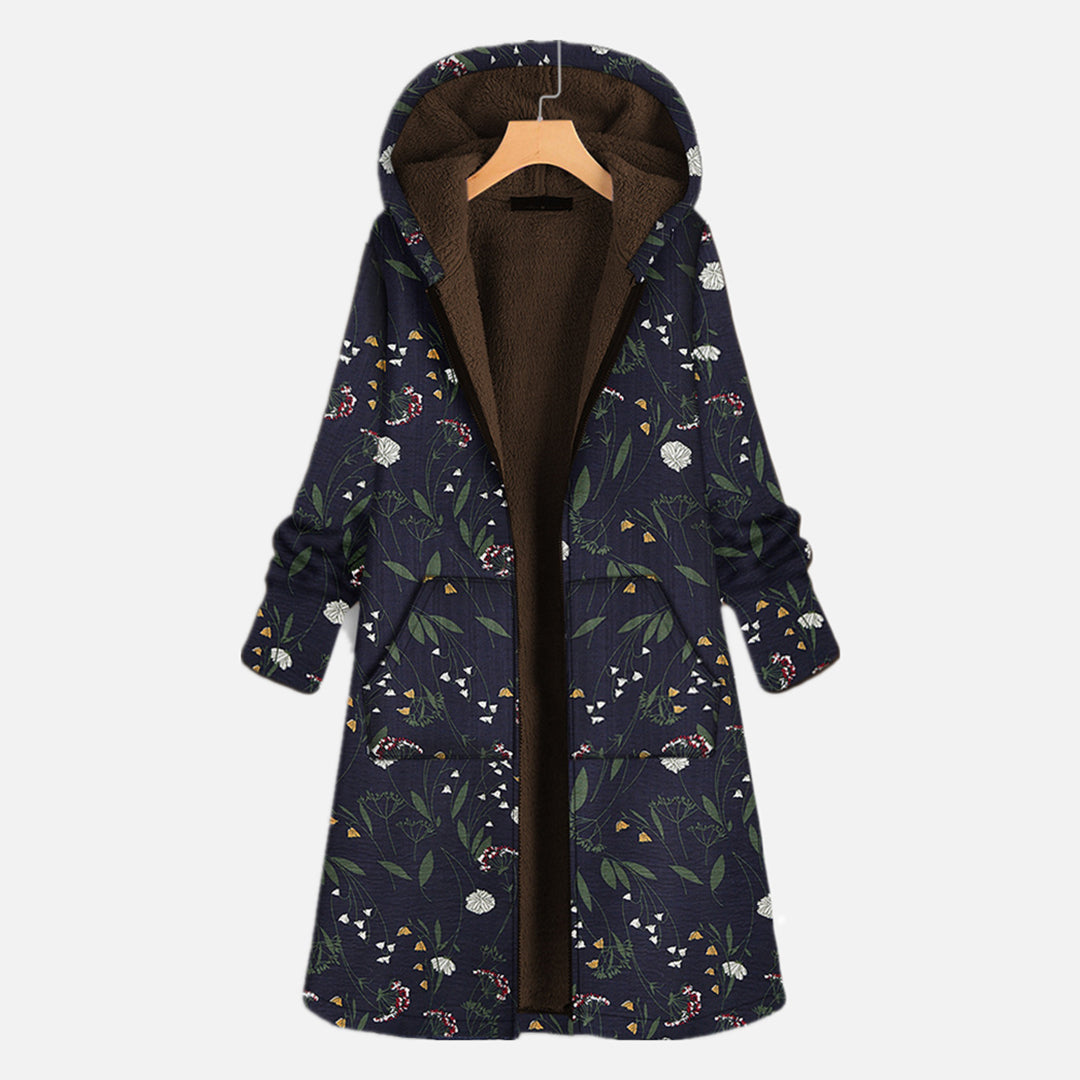 Ava manteau long femme à capuche – chaud, élégant et confortable