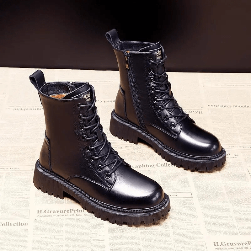 Églantine | Bottes d’Hiver Femme à Lacets | Doublure Chaleureuse - Looksy