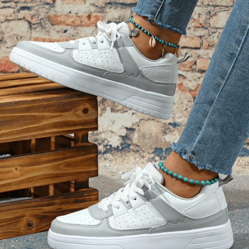 Elfrida | Baskets Décontractées Pastel À Lacets Pour Femme - Looksy