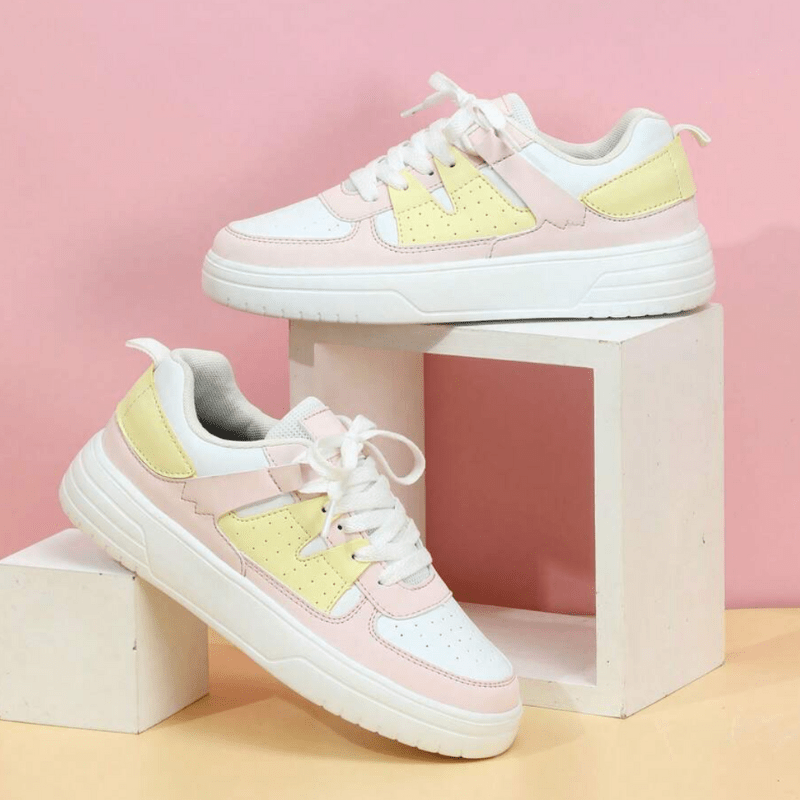 Elfrida | Baskets Décontractées Pastel À Lacets Pour Femme - Looksy