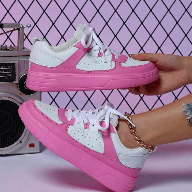 Elfrida | Baskets Décontractées Pastel À Lacets Pour Femme - Looksy