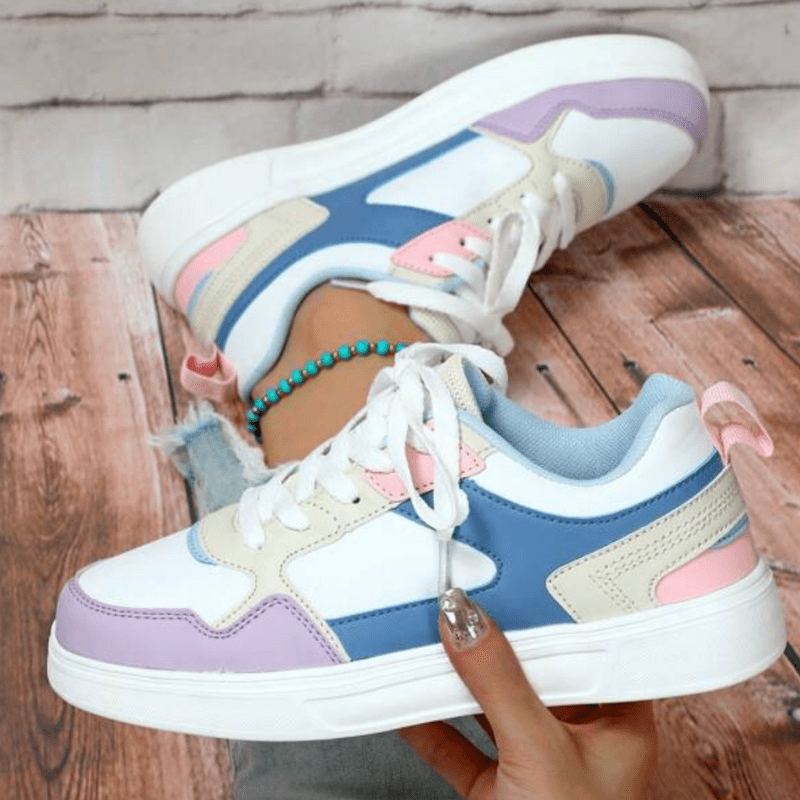 Elfrida | Baskets Décontractées Pastel À Lacets Pour Femme - Looksy
