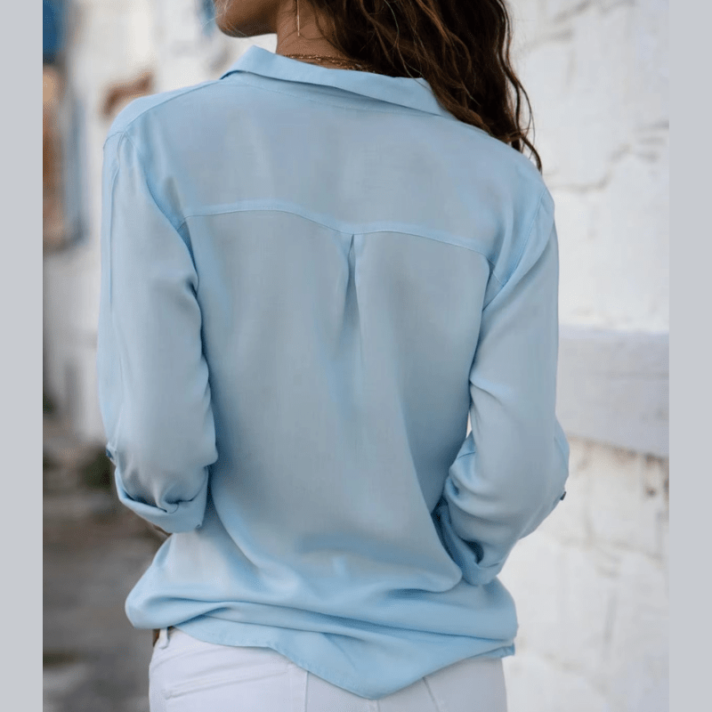 Élina | Chemisier Chic Classique Femme | Boutonné - Looksy