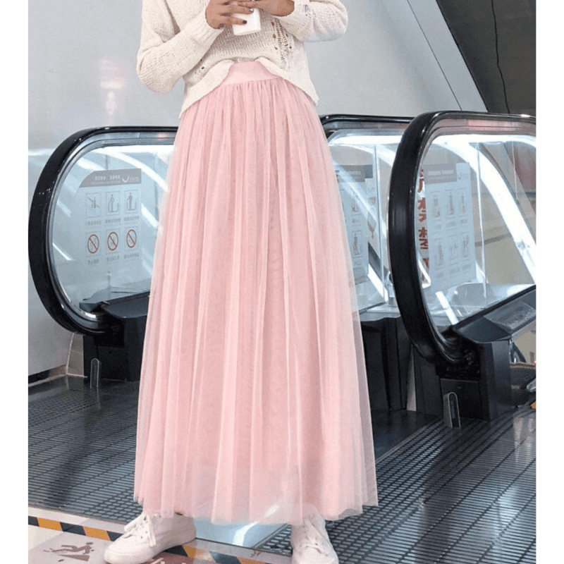Enora | Jupe Longue Fluide Femme | Taille Haute - Looksy