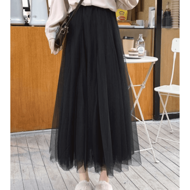 Enora | Jupe Longue Fluide Femme | Taille Haute - Looksy