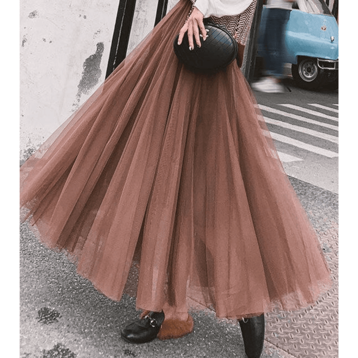Enora | Jupe Longue Fluide Femme | Taille Haute - Looksy