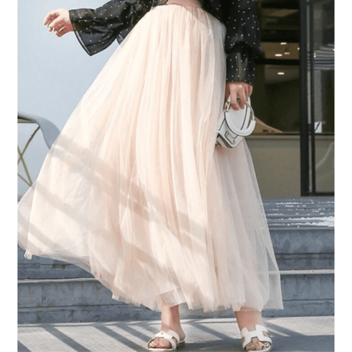 Enora | Jupe Longue Fluide Femme | Taille Haute - Looksy