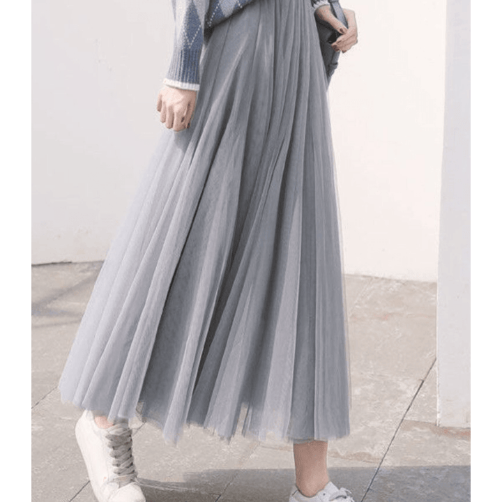 Enora | Jupe Longue Fluide Femme | Taille Haute - Looksy
