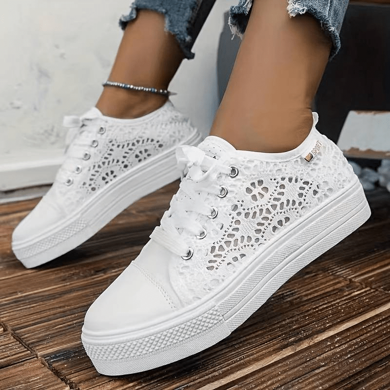 Floriane | Baskets en Crochet pour Femmes | À Lacets - Looksy