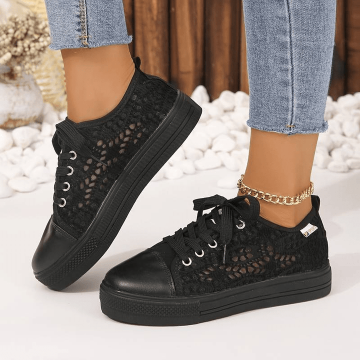 Floriane | Baskets en Crochet pour Femmes | À Lacets - Looksy