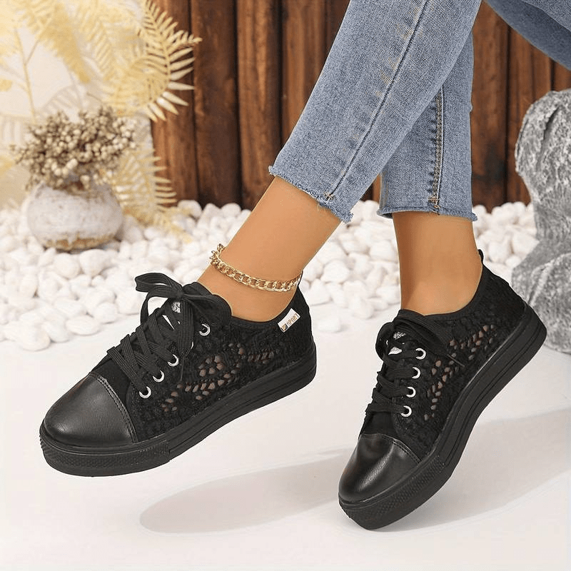 Floriane | Baskets en Crochet pour Femmes | À Lacets - Looksy
