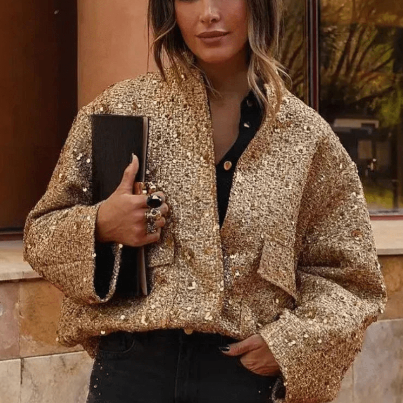 Gabrielle | Veste à Sequins Femme | Coupe Courte - Looksy