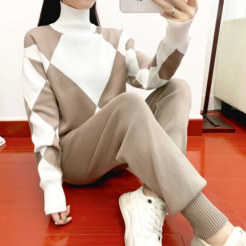 Ensemble Tricot Confort : Élégance Chaleureuse Automne Hiver