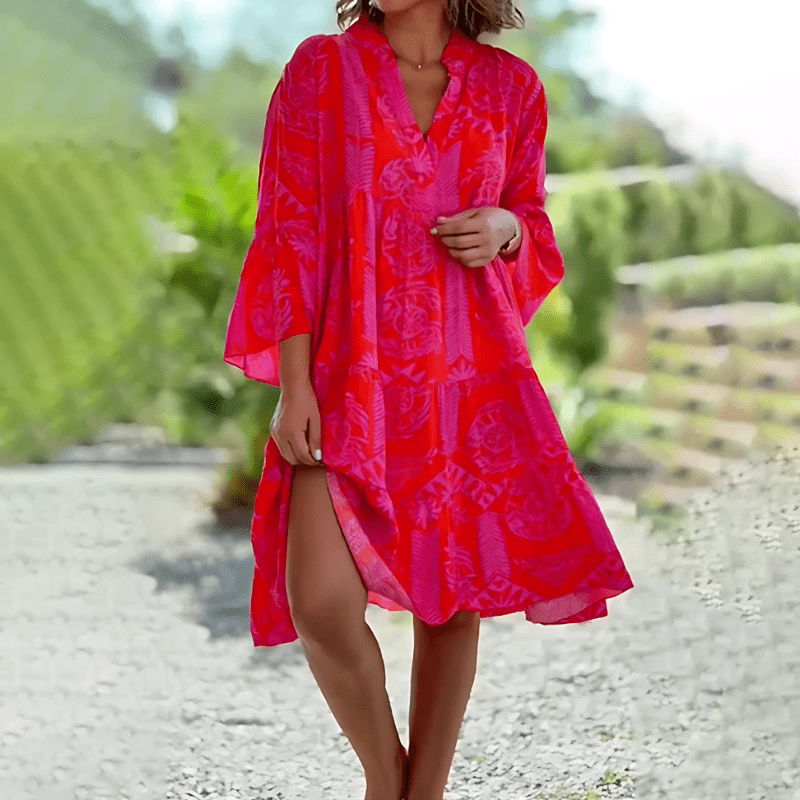 Gioconda | Robe Imprimée Florale Bohème pour Femme | Mini et Fluide - Looksy