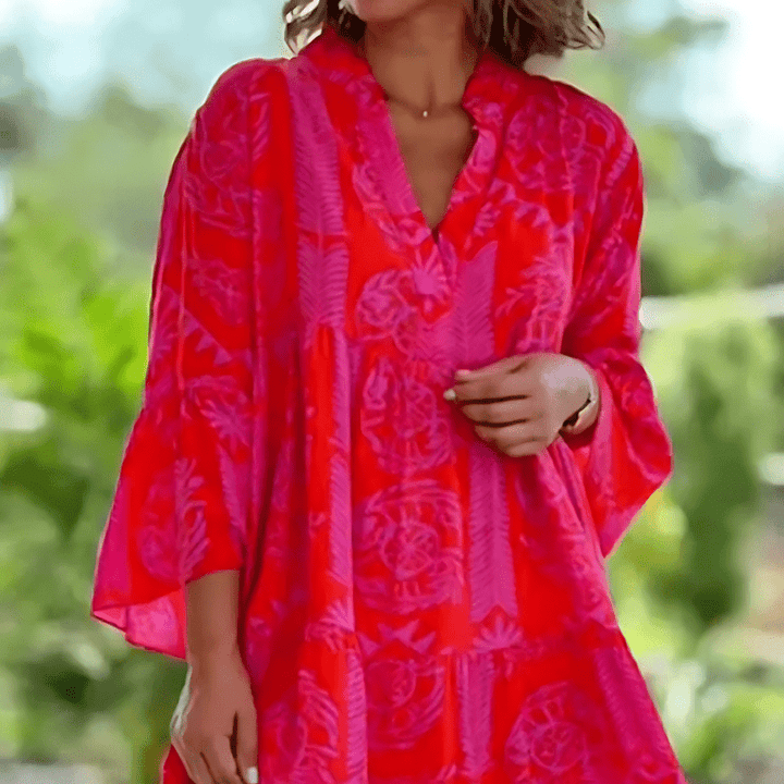 Gioconda | Robe Imprimée Florale Bohème pour Femme | Mini et Fluide - Looksy