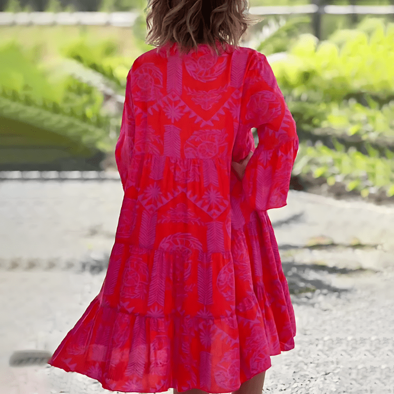 Gioconda | Robe Imprimée Florale Bohème pour Femme | Mini et Fluide - Looksy