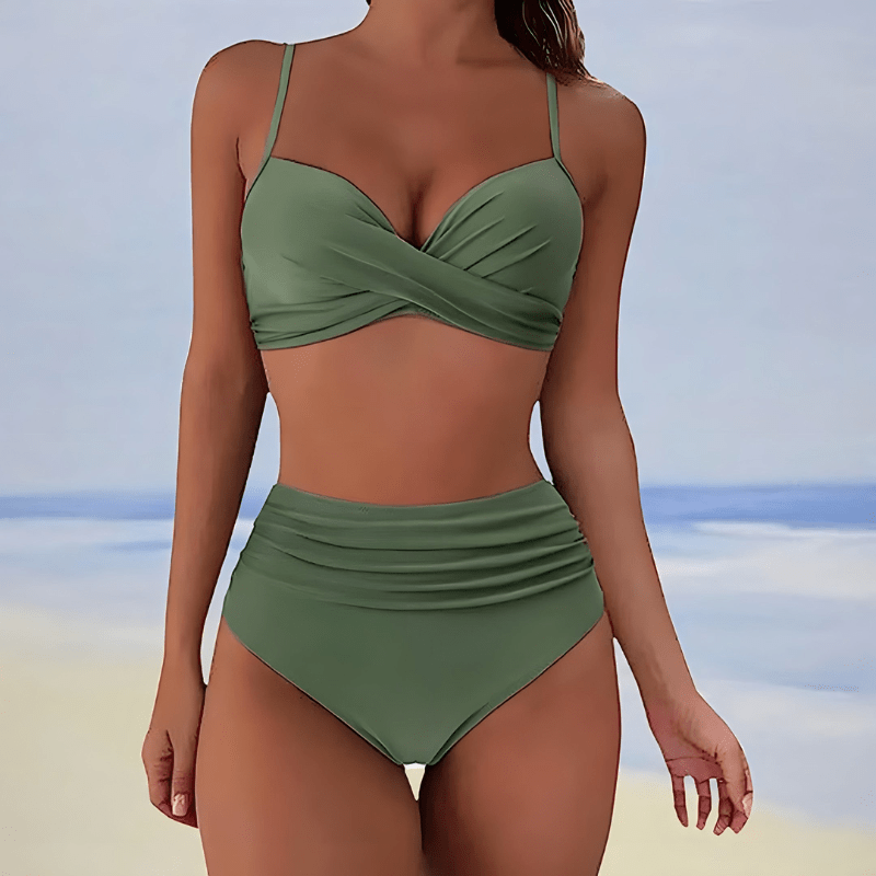 Gisela | Ensemble Bikini Élégant Taille Haute Pour Femme | Deux Pièces - Looksy