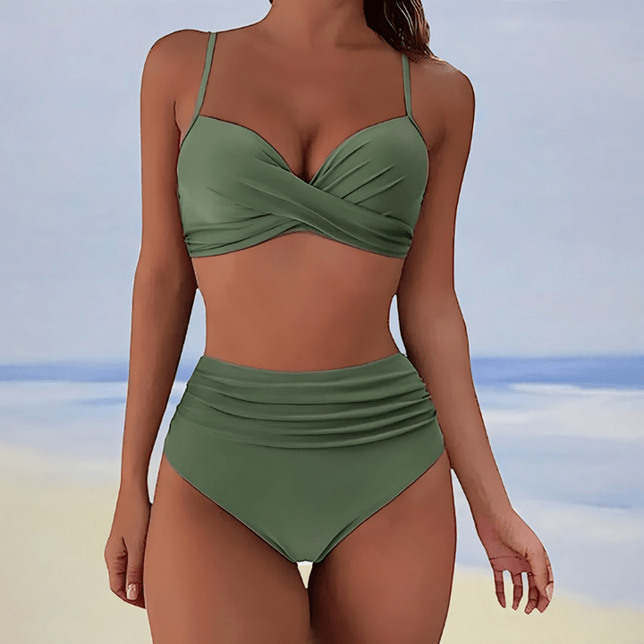 Gisela | Ensemble Bikini Élégant Taille Haute Pour Femme | Deux Pièces - Looksy