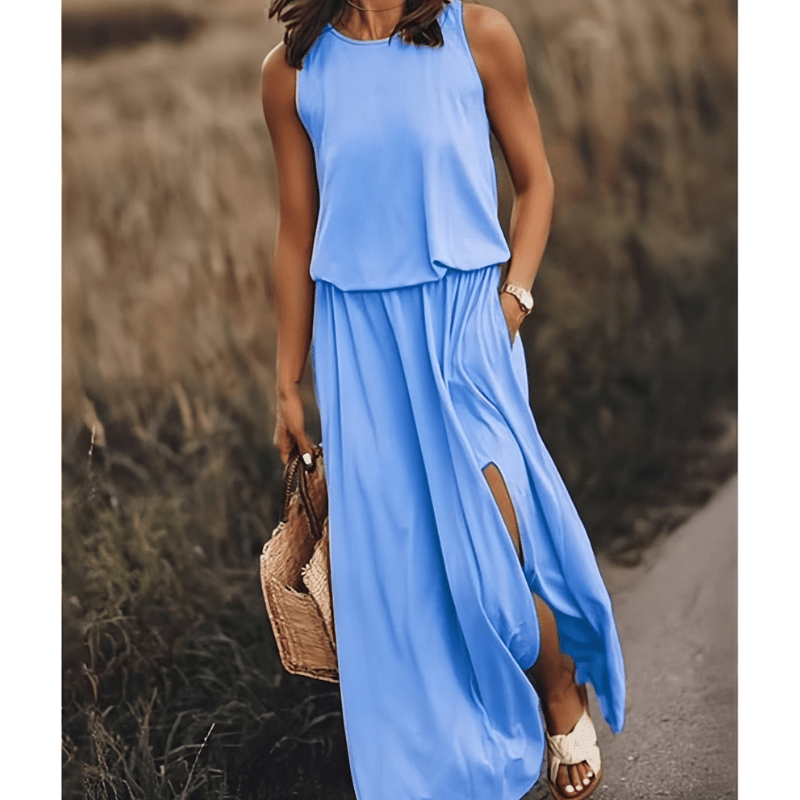 Gisou | Robe Élégante et Ample Sans Manches Pour Femme | Maxi - Looksy