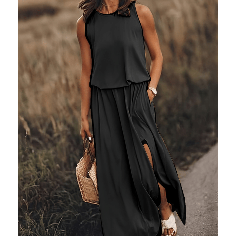 Gisou | Robe Élégante et Ample Sans Manches Pour Femme | Maxi - Looksy