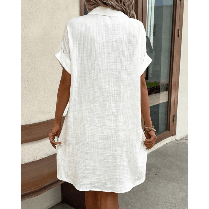Gitana | Robe Chemise Décontractée à Boutons Pour Femme | Mini - Looksy