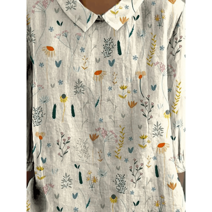 Graciela | Blouse Décontractée à Imprimé Floral Pour Femme | Manches Courtes - Looksy