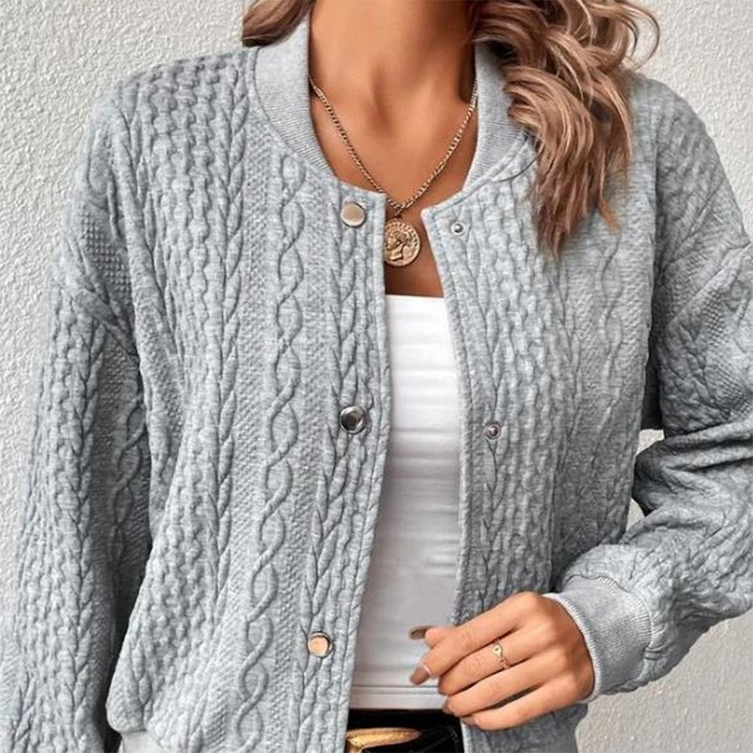 Leona gilet femme en maille tendance, confortable et durable