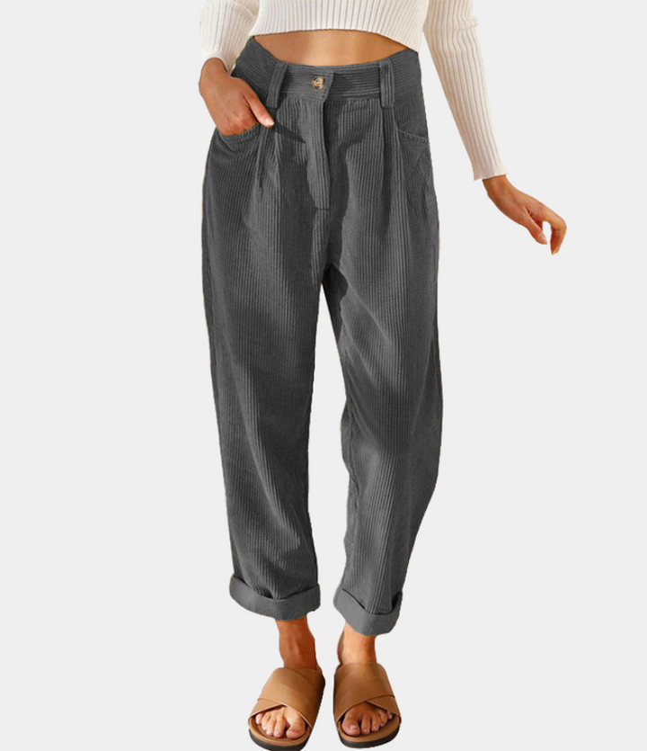 Nadia – Pantalon en velours côtelé femme | Vintage chic et confort absolu