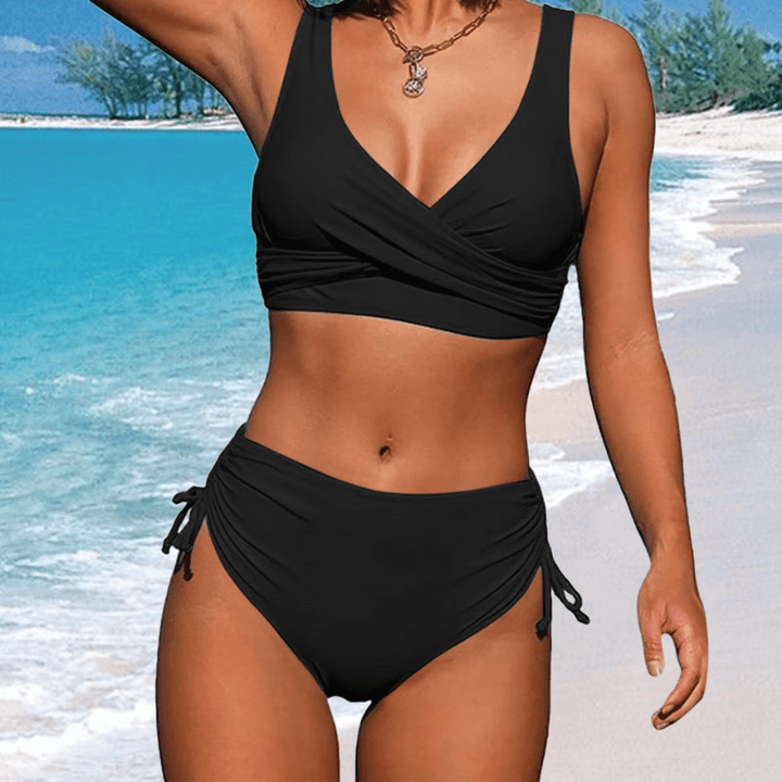 Honorine | Ensemble De Bikini Froncé Élégant Pour Femme | Deux Pièces - Looksy