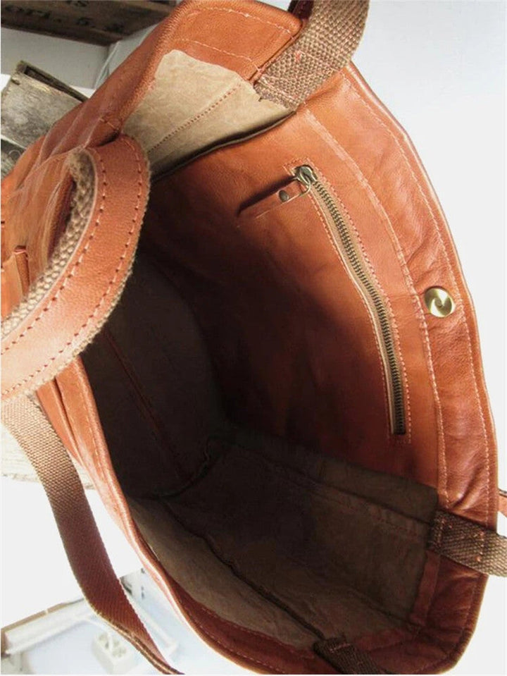 Sac Cabas Cuir Grand Élégant Business